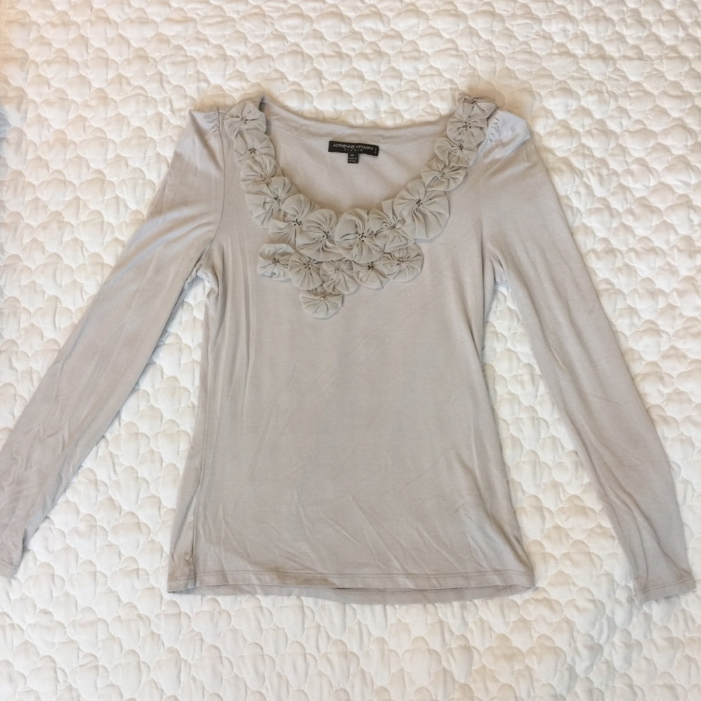 Adrienne Vitradini embellished flowers top